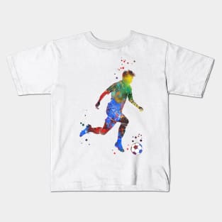 Male Soccer Player Kids T-Shirt